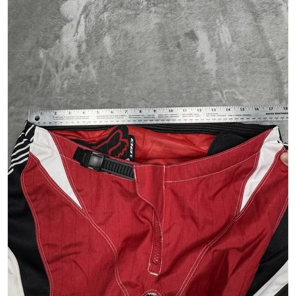 Vintage Fox Racing 180 Pants Mens 36 Red Black White Motocross Bike Leather Y2K - Picture 4 of 16
